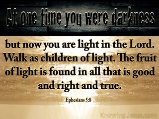 Ephesians 5:8 Walk As Children Of Light (gray)